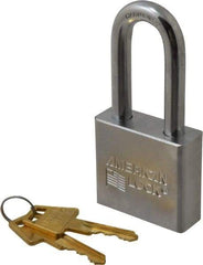 American Lock - 2" Shackle Clearance, Keyed Different A5261 Padlock - 3/8" Shackle Diam, Steel, with Solid Steel Finish - USA Tool & Supply