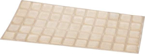 Made in USA - 1" Wide x 0.18" High, Self Adhesive Polyurethane Bumpers - Square - USA Tool & Supply