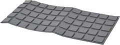 Made in USA - 1" Wide x 0.18" High, Self Adhesive Polyurethane Bumpers - Square - USA Tool & Supply