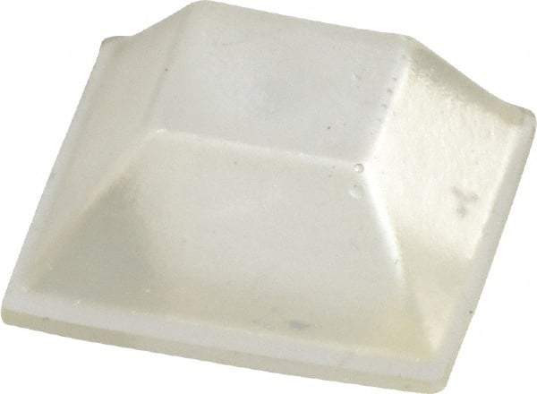 Made in USA - 0.81" Wide x 0.3" High, Self Adhesive Polyurethane Bumpers - Tapered Square - USA Tool & Supply