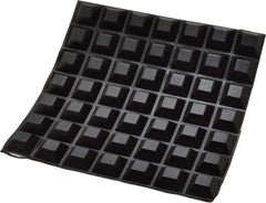 Made in USA - 0.81" Wide x 0.3" High, Self Adhesive Polyurethane Bumpers - Tapered Square - USA Tool & Supply