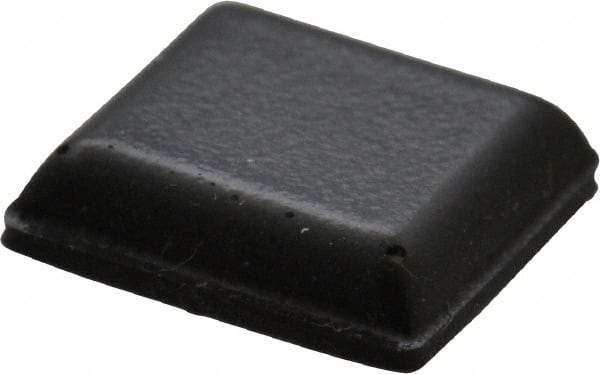 Made in USA - 0.4" Wide x 0.1" High, Self Adhesive Polyurethane Bumpers - Tapered Square - USA Tool & Supply