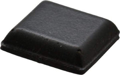 Made in USA - 0.4" Wide x 0.1" High, Self Adhesive Polyurethane Bumpers - Tapered Square - USA Tool & Supply