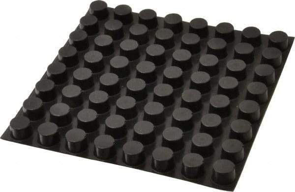 Made in USA - 0.62" Wide x 0.4" High, Self Adhesive Polyurethane Bumpers - Cylindrical - USA Tool & Supply