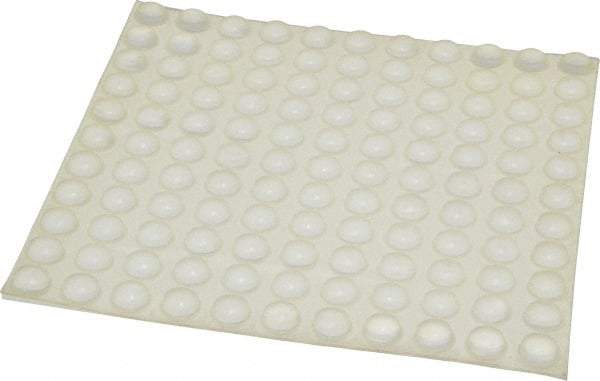 Made in USA - 0.44" Wide x 0.2" High, Self Adhesive Polyurethane Bumpers - Hemispherical - USA Tool & Supply