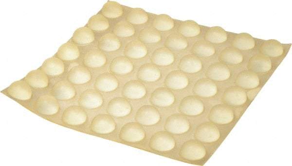 Made in USA - 0.7" Wide x 0.38" High, Self Adhesive Polyurethane Bumpers - Hemispherical - USA Tool & Supply