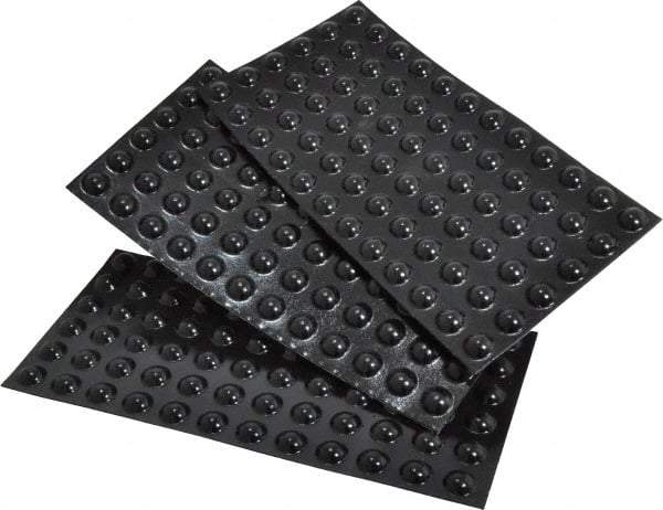 Made in USA - 3/8" Wide x 0.15" High, Self Adhesive Polyurethane Bumpers - Hemispherical - USA Tool & Supply