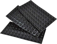 Made in USA - 3/8" Wide x 0.15" High, Self Adhesive Polyurethane Bumpers - Hemispherical - USA Tool & Supply