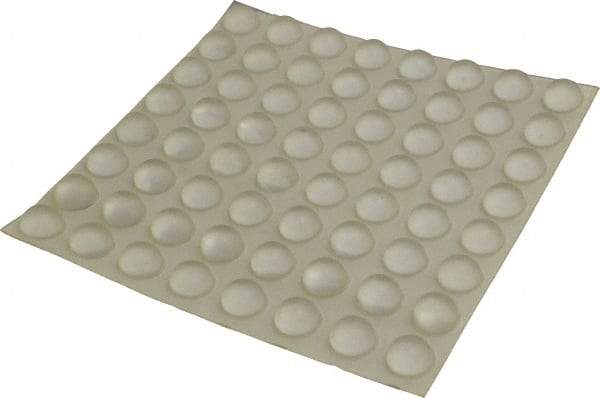 Made in USA - 0.62" Wide x 0.31" High, Self Adhesive Polyurethane Bumpers - Hemispherical - USA Tool & Supply