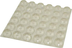 Made in USA - 0.88" Wide x 0.4" High, Self Adhesive Polyurethane Bumpers - Circular Recessed - USA Tool & Supply