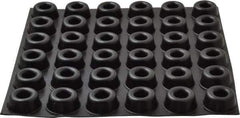 Made in USA - 0.88" Wide x 0.4" High, Self Adhesive Polyurethane Bumpers - Circular Recessed - USA Tool & Supply