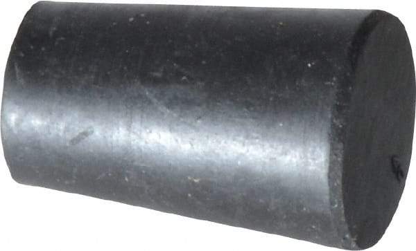 Made in USA - 1/2" Small End, 43/64" Large End Diam, Size 0, Tapered Rubber Stopper - 38 to 48 Shore A Durometer Hardness - USA Tool & Supply
