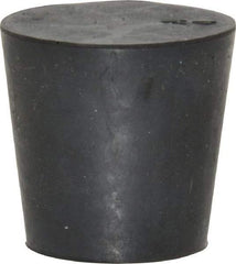 Made in USA - 25/32" Small End, 1-1/64" Large End Diam, Size 4, Tapered Rubber Stopper - 38 to 48 Shore A Durometer Hardness - USA Tool & Supply