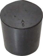Made in USA - 29/32" Small End, 1-1/16" Large End Diam, Size 5, Tapered Rubber Stopper - 38 to 48 Shore A Durometer Hardness - USA Tool & Supply
