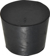 Made in USA - 1-1/64" Small End, 1-17/64" Large End Diam, Size 6, Tapered Rubber Stopper - 38 to 48 Shore A Durometer Hardness - USA Tool & Supply