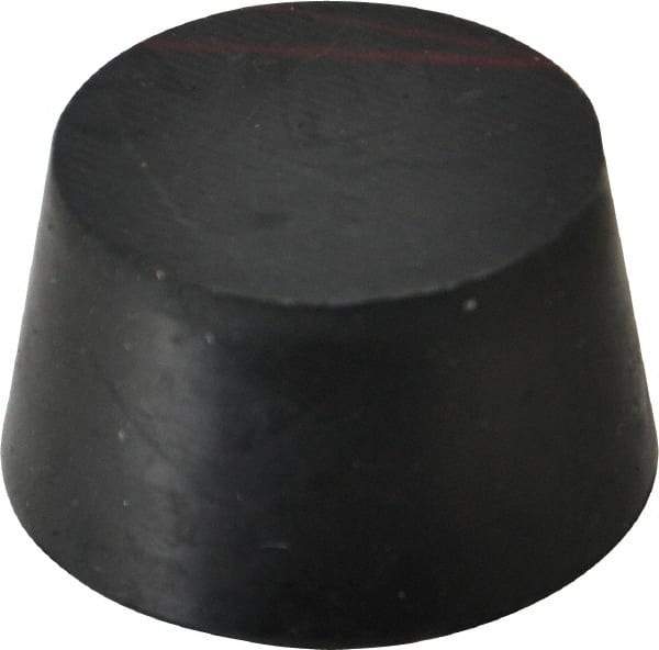 Made in USA - 1-29/64" Small End, 1-25/32" Large End Diam, Size 9, Tapered Rubber Stopper - 38 to 48 Shore A Durometer Hardness - USA Tool & Supply