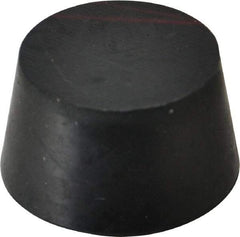 Made in USA - 1-29/64" Small End, 1-25/32" Large End Diam, Size 9, Tapered Rubber Stopper - 38 to 48 Shore A Durometer Hardness - USA Tool & Supply