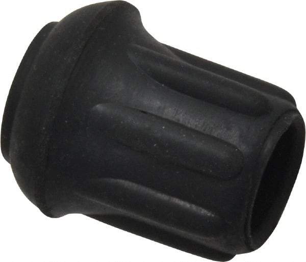 Made in USA - 1/2" ID, Rubber Crutch Tip - 1-1/4" Overall Height - USA Tool & Supply
