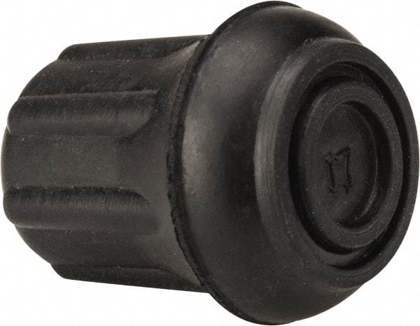 Made in USA - 5/8" ID, Rubber Crutch Tip - 1-5/16" Overall Height - USA Tool & Supply