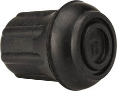 Made in USA - 5/8" ID, Rubber Crutch Tip - 1-5/16" Overall Height - USA Tool & Supply