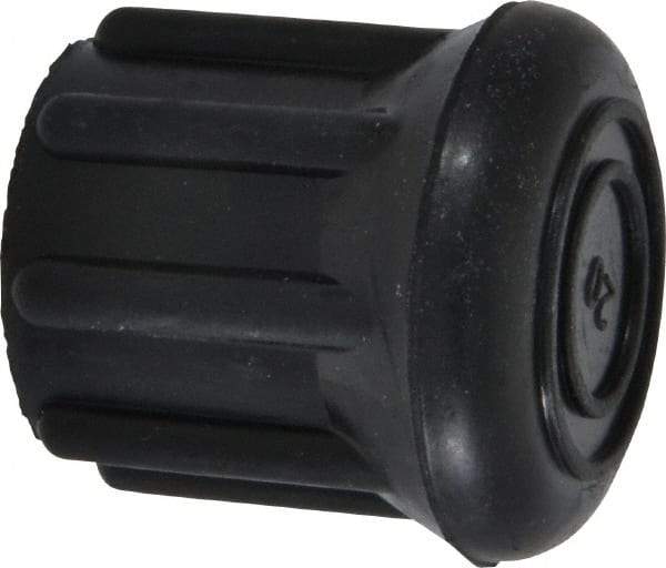 Made in USA - 1" ID, Rubber Crutch Tip - 1-19/32" Overall Height - USA Tool & Supply