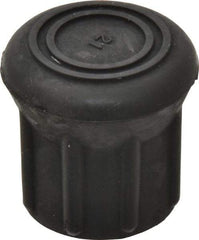 Made in USA - 1-1/8" ID, Rubber Crutch Tip - 1-23/32" Overall Height - USA Tool & Supply