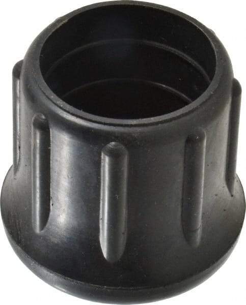 Made in USA - 1-1/4" ID, Rubber Crutch Tip - 1-3/4" Overall Height - USA Tool & Supply