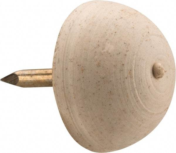 Made in USA - 11/16" High, Rubber Tack In Bumpers - Round Head, 1/2x5/16x3/8 Dimensions - USA Tool & Supply