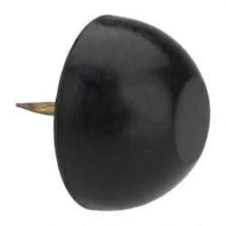 Made in USA - 15/16" High, Rubber Tack In Bumpers - Round Head, 3/4x7/16x1/2 Dimensions - USA Tool & Supply