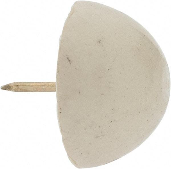 Made in USA - 15/16" High, Rubber Tack In Bumpers - Round Head, 3/4x7/16x1/2 Dimensions - USA Tool & Supply