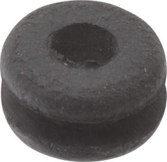 Made in USA - 5/16" OD, 3/16" Thick Flexible Grommet - Rubber, 3/16" Slot Diam x 1/16" Slot Width - USA Tool & Supply