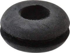 Made in USA - 7/16" OD, 7/32" Thick Flexible Grommet - Rubber, 5/16" Slot Diam x 1/16" Slot Width - USA Tool & Supply