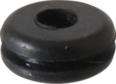 Made in USA - 1/2" OD, 7/32" Thick Flexible Grommet - Rubber, 3/8" Slot Diam x 1/16" Slot Width - USA Tool & Supply