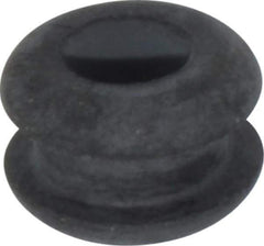 Made in USA - 7/16" OD, 9/32" Thick Flexible Grommet - Rubber, 5/16" Slot Diam x 1/8" Slot Width - USA Tool & Supply