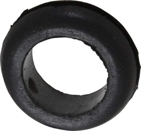 Made in USA - 13/16" OD, 9/32" Thick Flexible Grommet - Rubber, 5/8" Slot Diam x 1/16" Slot Width - USA Tool & Supply