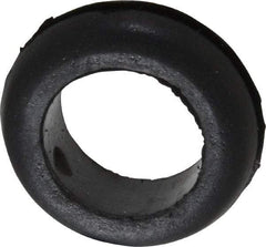 Made in USA - 13/16" OD, 9/32" Thick Flexible Grommet - Rubber, 5/8" Slot Diam x 1/16" Slot Width - USA Tool & Supply