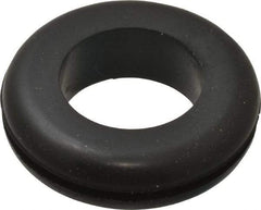 Made in USA - 1-1/8" OD, 5/16" Thick Flexible Grommet - Rubber, 7/8" Slot Diam x 1/16" Slot Width - USA Tool & Supply