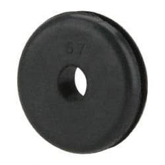 Made in USA - 3/4" OD, 3/16" Thick Grommet - Buna-N Rubber, 9/16" Slot Diam x 1/16" Slot Width - USA Tool & Supply
