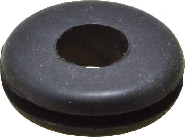 Made in USA - 5/8" OD, 3/16" Thick Grommet - Buna-N Rubber, 7/16" Slot Diam x 1/16" Slot Width - USA Tool & Supply