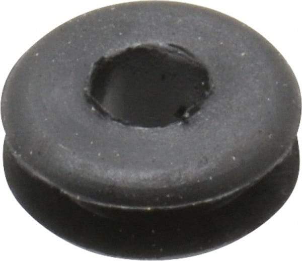 Made in USA - 5/8" OD, 1/4" Thick Grommet - Buna-N Rubber, 7/16" Slot Diam x 1/8" Slot Width - USA Tool & Supply