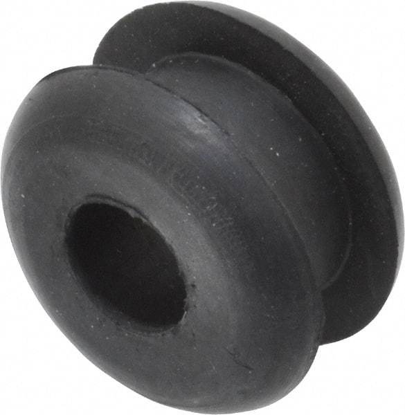 Made in USA - 13/16" OD, 1/2" Thick Grommet - Buna-N Rubber, 9/16" Slot Diam x 1/4" Slot Width - USA Tool & Supply