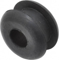 Made in USA - 13/16" OD, 1/2" Thick Grommet - Buna-N Rubber, 9/16" Slot Diam x 1/4" Slot Width - USA Tool & Supply
