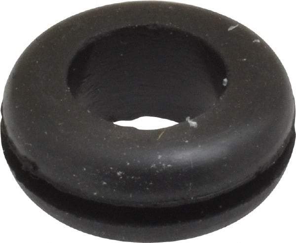 Made in USA - 11/16" OD, 9/32" Thick Grommet - Buna-N Rubber, 1/2" Slot Diam x 1/16" Slot Width - USA Tool & Supply