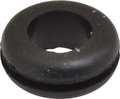 Made in USA - 11/16" OD, 9/32" Thick Grommet - Buna-N Rubber, 1/2" Slot Diam x 1/16" Slot Width - USA Tool & Supply