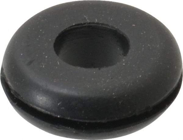 Made in USA - 7/8" OD, 5/16" Thick Grommet - Buna-N Rubber, 5/8" Slot Diam x 1/16" Slot Width - USA Tool & Supply