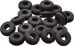 Made in USA - 7/8" OD, 3/8" Thick Grommet - Buna-N Rubber, 5/8" Slot Diam x 1/8" Slot Width - USA Tool & Supply