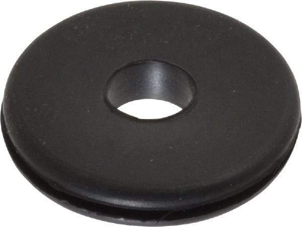 Made in USA - 1-1/4" OD, 1/4" Thick Grommet - Buna-N Rubber, 1" Slot Diam x 1/16" Slot Width - USA Tool & Supply