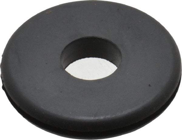 Made in USA - 1-1/2" OD, 1/4" Thick Grommet - Buna-N Rubber, 1-1/4" Slot Diam x 1/16" Slot Width - USA Tool & Supply
