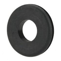 Made in USA - 1-1/2" OD, 1/4" Thick Grommet - Buna-N Rubber, 1-1/4" Slot Diam x 1/16" Slot Width - USA Tool & Supply