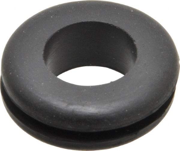 Made in USA - 1-1/4" OD, 7/16" Thick Grommet - Buna-N Rubber, 1" Slot Diam x 1/8" Slot Width - USA Tool & Supply